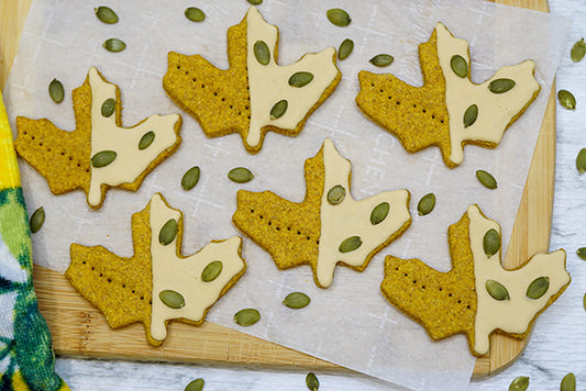 Healthy Fall Dog Treat- Turmeric & Pumpkin Leaf Biscuits- Dog Lover Gift