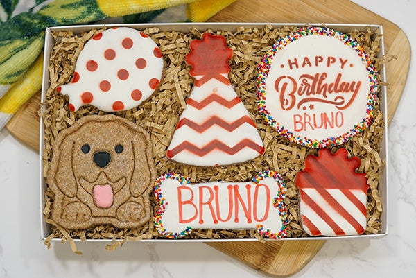Custom Dog Birthday box | Happy Barkday 6 Cookie Gift Box