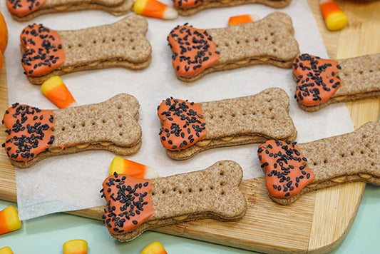 3 Paws Kitchen Dog Treats- Halloween Peanut Butter Bone Cookies