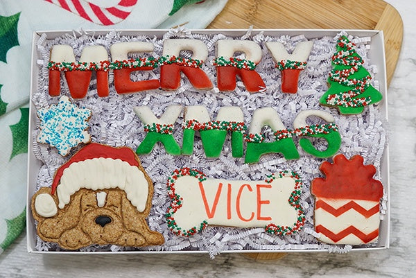Custom Dog Christmas box | Happy Holiday Cookie Gift Box