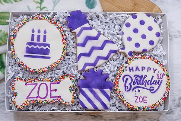 Custom Dog Birthday box | Happy Barkday 6 Cookie Gift Box