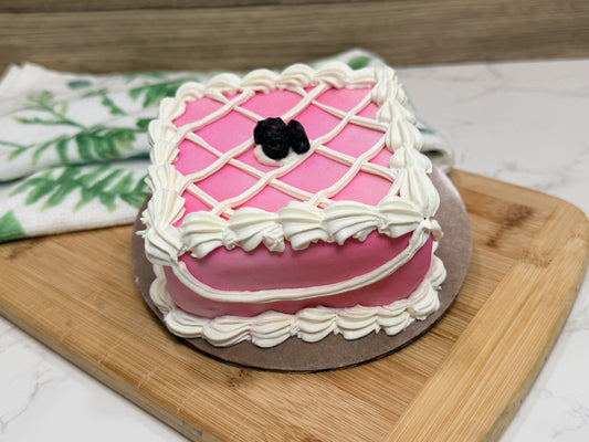 Personalized Vintage Dog Birthday Cake – 4” Square Pup Celebration Cake