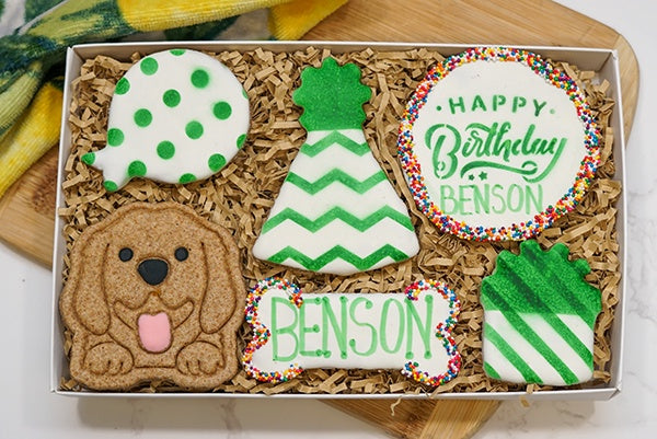 Custom Dog Birthday box | Happy Barkday 6 Cookie Gift Box