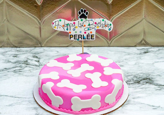 3 Paws Kitchen Dog Cake- 6" Bone Tie Dye Cke - 3 Paws Kitchen