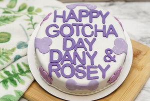 Dog Birthday Cake Treat 6” inch Personalized Gotcha Day Cake Pet Lover Gift
