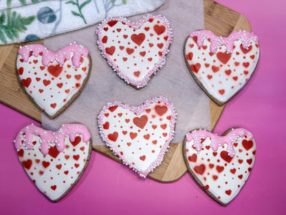 Valentine Dog Gift Set – 6 Heart Cookies + Red Bandana, 4-Ingredient Treats
