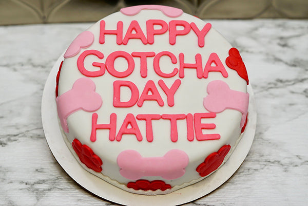 Dog Birthday Cake Treat 6” inch Personalized Gotcha Day Cake Pet Lover Gift