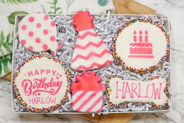 Custom Dog Birthday box | Happy Barkday 6 Cookie Gift Box