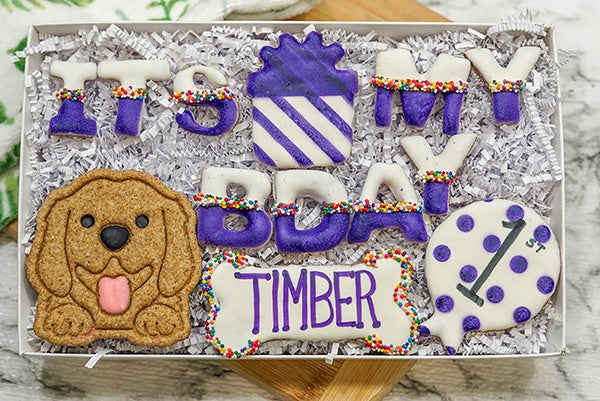 Custom Dog Birthday box | Happy Barkday Cookie Gift Box | It's My Bday