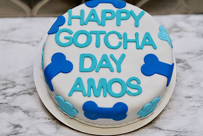 Dog Birthday Cake Treat 6” inch Personalized Gotcha Day Cake Pet Lover Gift