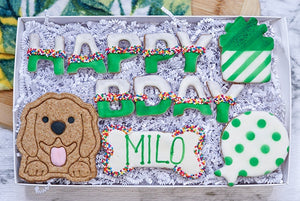 Custom Dog Birthday box | Happy Barkday Cookie Gift Box