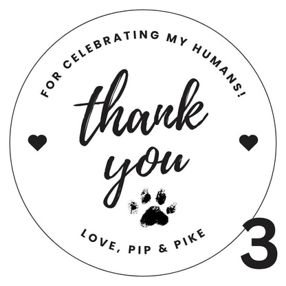 Wedding Guest Favors - Customized Dog Treat Bags, Personalized Pet-Themed Gifts for Corporate Events