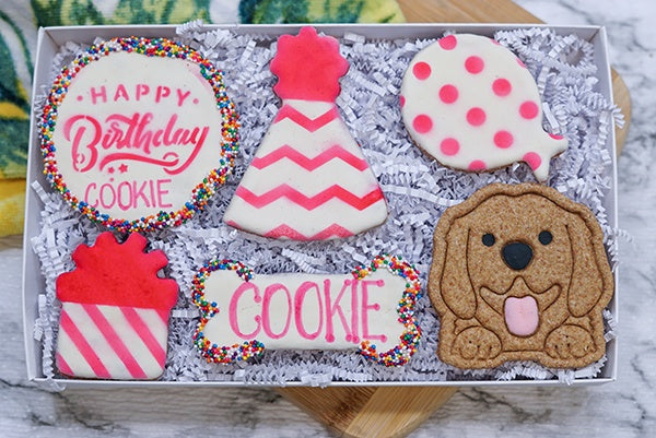 Custom Dog Birthday box | Happy Barkday 6 Cookie Gift Box