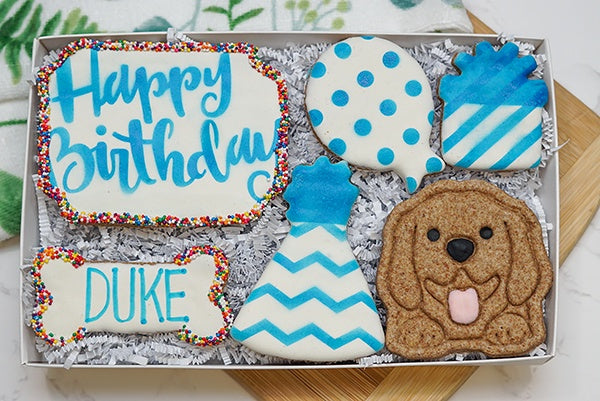 Custom Dog Birthday Box  | Dog Treat 5 Cookie Gift Box