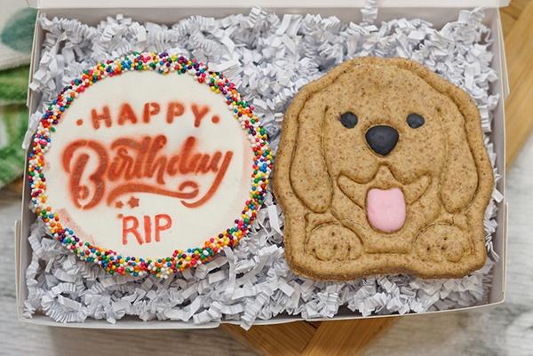 Custom Dog Birthday Box  | Dog Treat 2 Cookie Gift Box