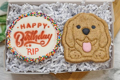 Custom Dog Birthday Box  | Dog Treat 2 Cookie Gift Box