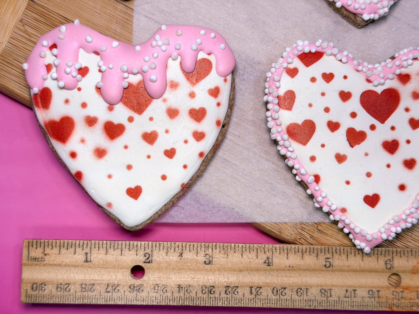 Valentine’s Day Heart Dog Treats – Limited Ingredient Iced Cookies