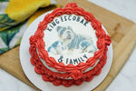 Custom Birthday Photo Portrait Vintage Dog Cake Treat 4" inch Personalized Pet Gift for Dog Lovers