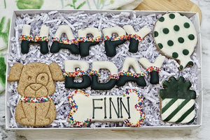 Custom Dog Birthday box | Happy Barkday Cookie Gift Box