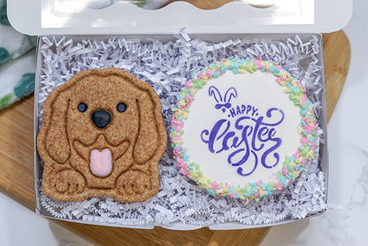 Healthy Easter Spring Dog Treats Gift box Cookies- Dog lover gift