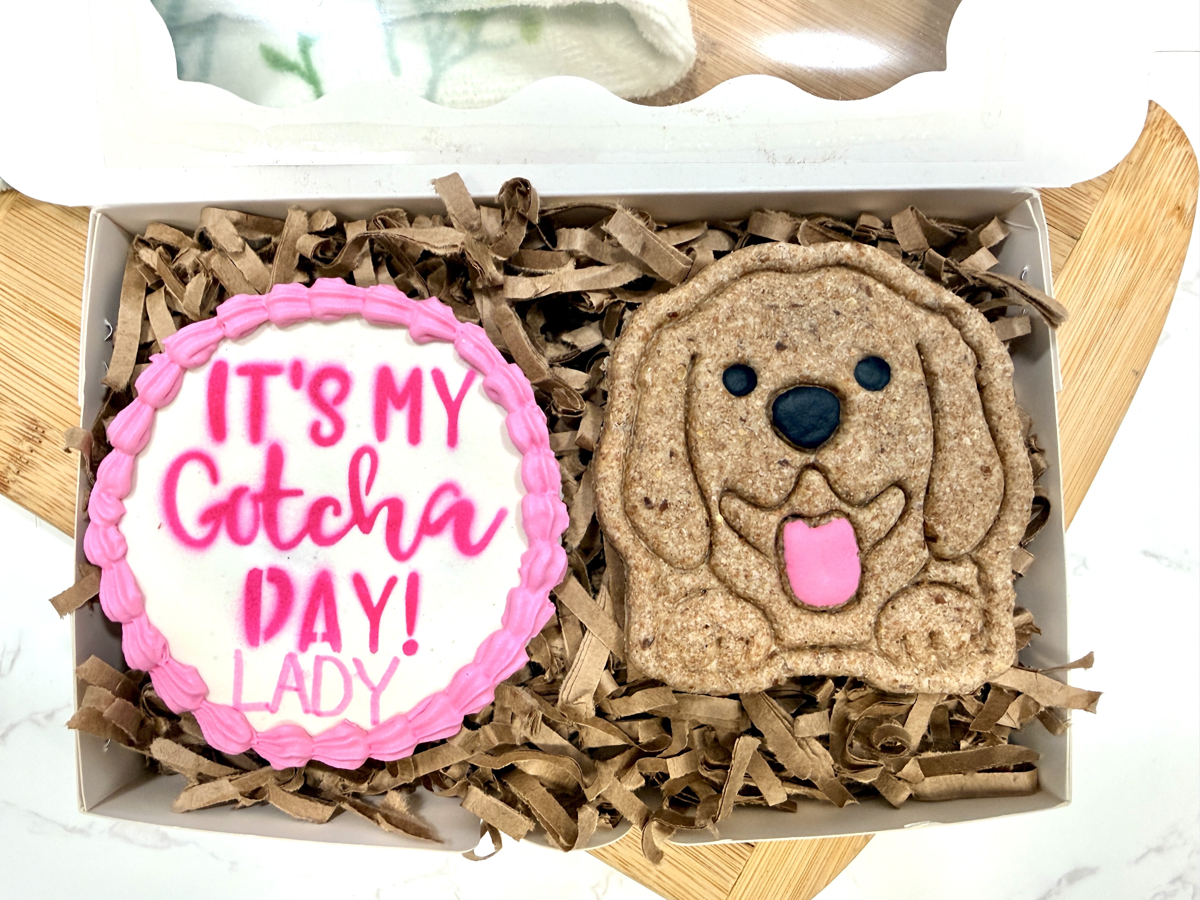 Custom Dog/ Pet Adoption Gift Box | Happy Gotcha Day Dog Treat 2
