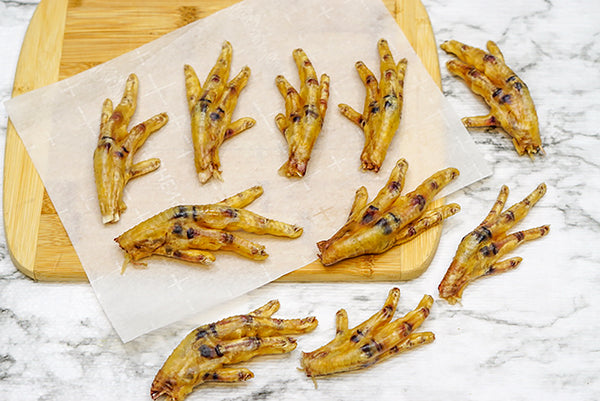 Dog Treats- 100% All Natural Dehydrated Single Ingredient Chicken Paws Feet Jerky-for dogs, cats & small animals, Nails clipped