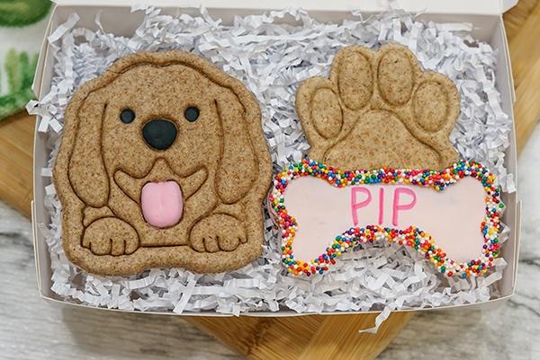 Custom Dog Birthday Box  | Personalized Dog Treat 2 Cookie Gift Box