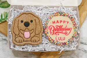 Custom Dog Birthday Box  | Dog Treat 2 Cookie Gift Box