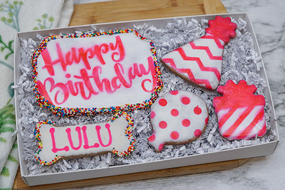 Custom Dog Birthday Box  | Dog Treat 5 Cookie Gift Box