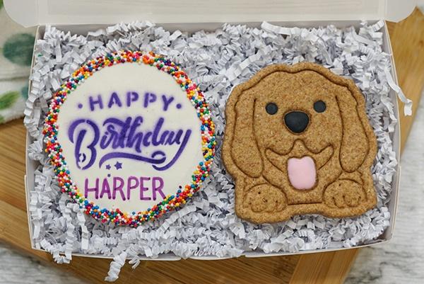 Custom Dog Birthday Box  | Dog Treat 2 Cookie Gift Box