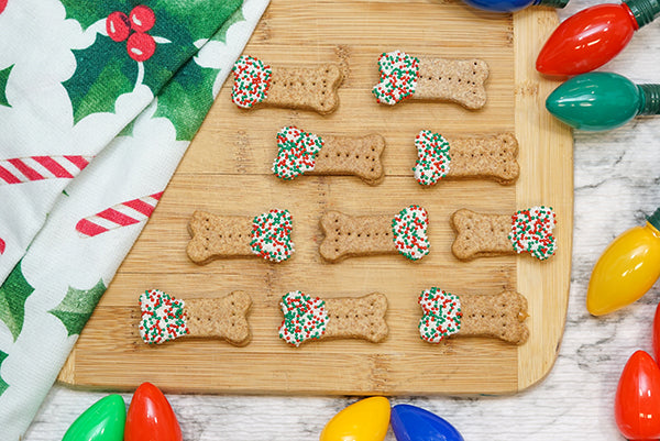 Christmas Holiday Dog Treats Peanut Butter Bone Cookies Pet Gift for Dog Lovers