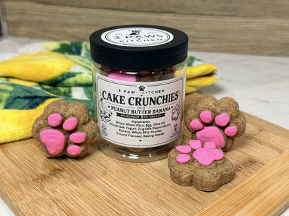 Peanut Butter Banana Cake Crunchies – Dehydrated Paw Dog Treats