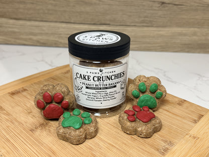 Christmas Cake Crunchies – Peanut Butter Banana Holiday Dog Treats