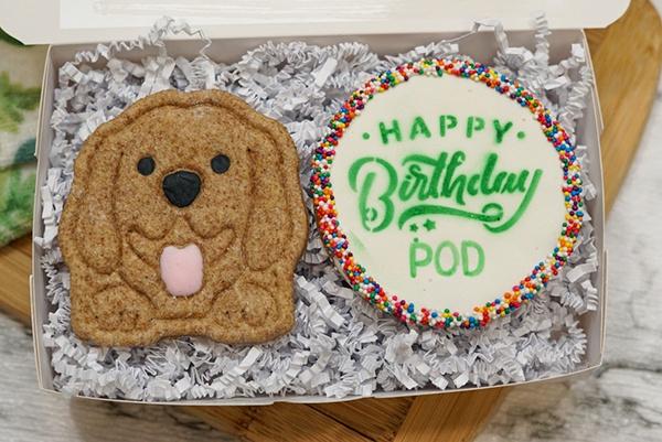 Custom Dog Birthday Box  | Dog Treat 2 Cookie Gift Box