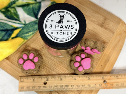 Peanut Butter Banana Cake Crunchies – Dehydrated Paw Dog Treats