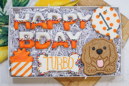 Custom Dog Birthday box | Happy Barkday Cookie Gift Box