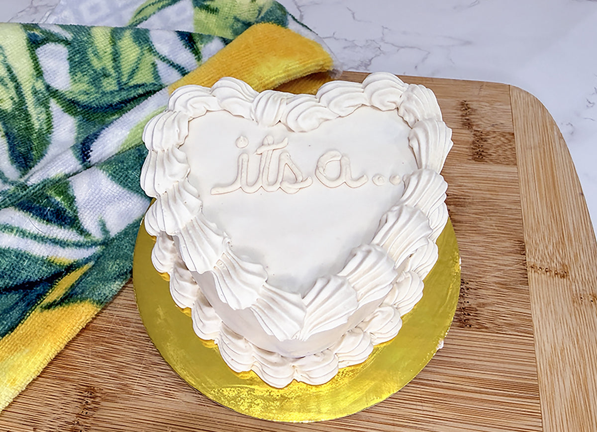 Gender Reveal Dog Cake | Pink or Blue Surprise Inside