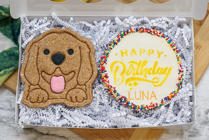 Custom Dog Birthday Box  | Dog Treat 2 Cookie Gift Box