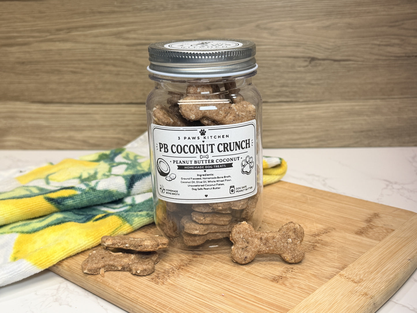 Crunchy Bone Dog Treats – PB Coconut & Maple Bacon