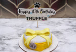 Custom Bowtie  Dog Birthday Cake Treat 4" inch Peanut Butter & Bacon Pet Gift for Dog Lovers