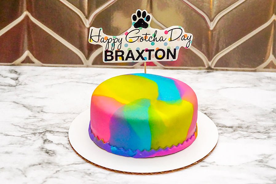 3 Paws Kitchen Dog Cake 4" inch Peanut Butter & Banana or Bacon - 3 Paws Kitchen