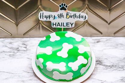 3 Paws Kitchen Dog Cake- 6" Bone Tie Dye Cke - 3 Paws Kitchen