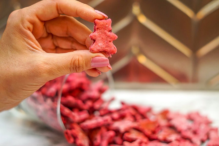 3 Paws Kitchen Dog Treats- Vegan Beet & Banana Training Treats - 3 Paws Kitchen