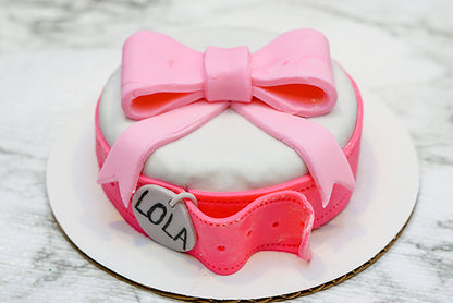 Custom Bowtie  Dog Birthday Cake Treat 4" inch  Pet Gift for Dog Lovers