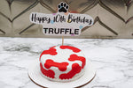 Custom Bone Dog Birthday Cake Treat 4" inch Personalized Peanut Butter & Banana Pet Gift for Dog Lovers