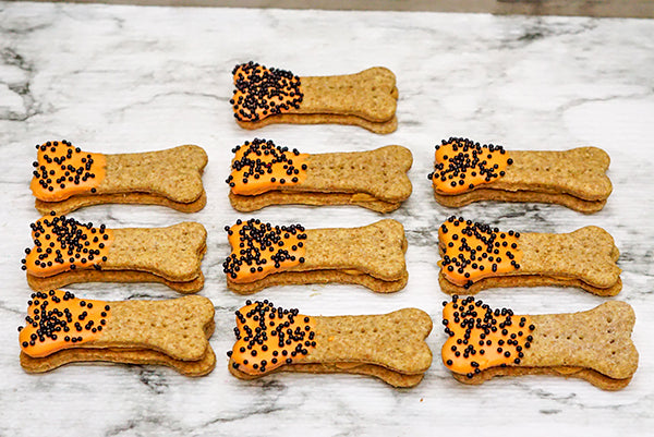 3 Paws Kitchen Dog Treats- Halloween Peanut Butter Bone Cookies