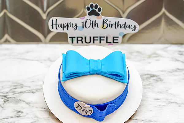 Custom Bowtie  Dog Birthday Cake Treat 4" inch  Pet Gift for Dog Lovers