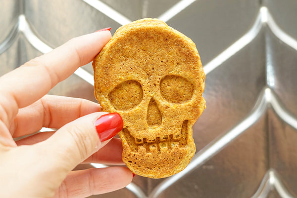 3 Paws Kitchen Dog Treats- Halloween Cheesy Pumpkin Dog Waffles
