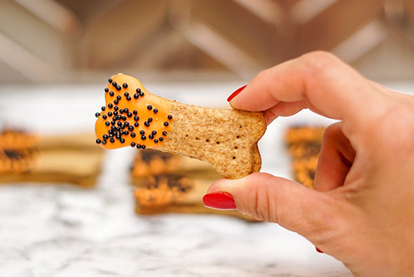 3 Paws Kitchen Dog Treats- Halloween Peanut Butter Bone Cookies